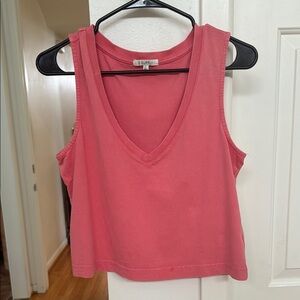 Z Supply Orange Pink Crop Tank Top